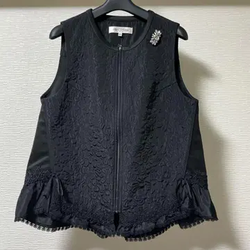[ Used ] 슈퍼 뷰티 블랙 플라워 자수 베스트 42