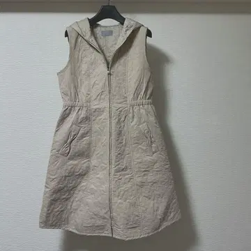 [ Used ] 에클라탕 후드 부착 베이지 베스트 Size 2