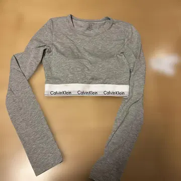 Calvin Klein 그레이 긴팔 T셔츠 S 얼룩 있음