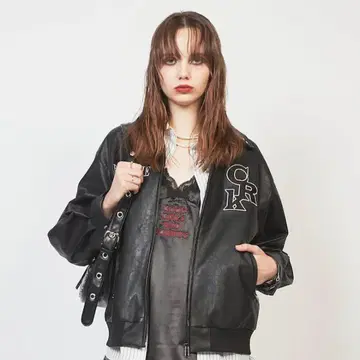 crank 오버 사이즈 스타디움 자켓