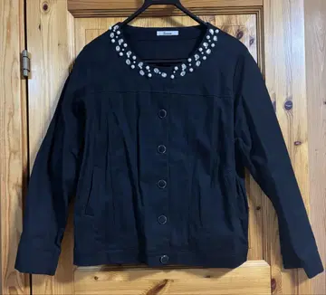 빅 사이즈 블랙 비쥬 자켓 새상품 4L