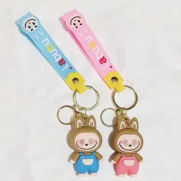 캐릭터 키링 파랑 핑크 2개 세트