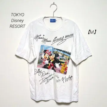 TOKYO Disney RESORT [ M ] 캐릭터 사인 프린트 티셔츠