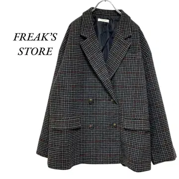 FREAK'S STORE 건클럽 체크 오버 자켓 코트