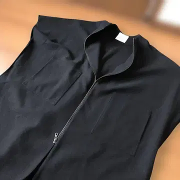 클로셰 블랙 집업 판초 코트 M