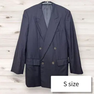 BEAMS F 더블 테일러드 자켓 S 사이즈 네이비