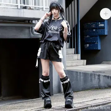 ACDC 도트 고양이 숏팬츠 레그 워머