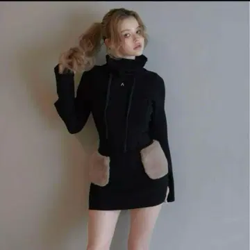 andmary 퍼 포켓 미니 드레스 앤드마리