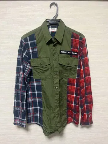 TOMMY JEANS 패치워크 셔츠
