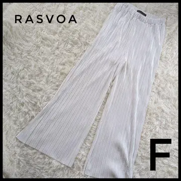 [ 새상품급 ] RASVOA 플리츠 와이드 이지 팬츠 프리 사이즈 화이트
