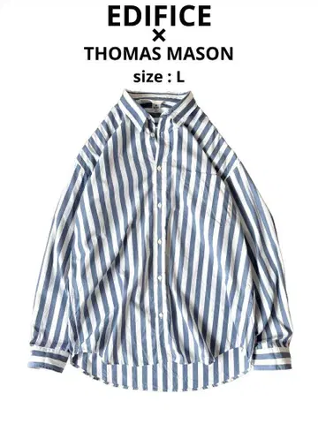 EDIFICE x THOMAS MASON 스트라이프 셔츠 L