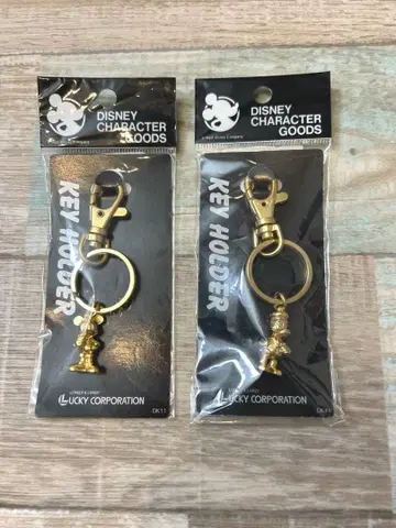 미키마우스 도날드 메탈 키링 골드 디즈니 레트로