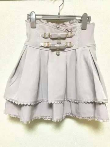 LIZLISA 리즈리사 2단 리본 벨트 치마바지