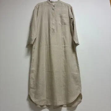 무인 오가닉 린넨 쿠르타 셔츠 원피스