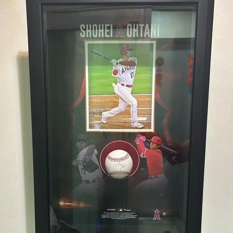 오타니 쇼헤이 액자 친필 사인볼 MLB 공식인증 팝니다