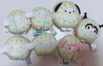 산리오 후르츠 키구루미 마스코트 키위 7개 세트