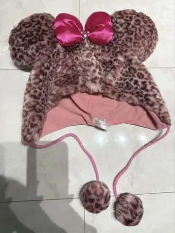 디즈니 레오파드 무늬 팬캡 미니