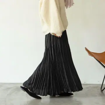 hinari 빈티지 새틴 와셔 스커트