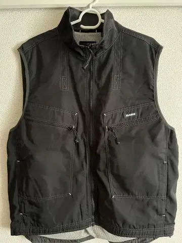 XLARGE 블랙 집업 베스트