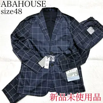 택 포함 미사용 ABAHOUSE 셋업 체크 네이비 체크