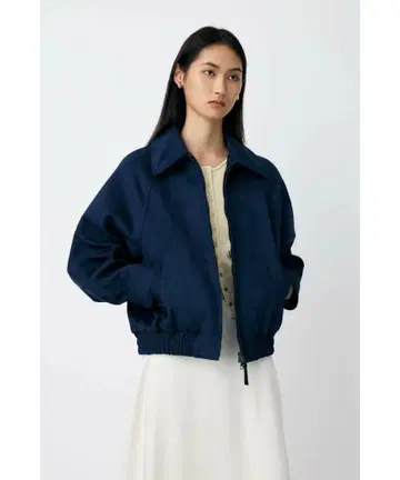 moussy SUEDE GATHER 블루종