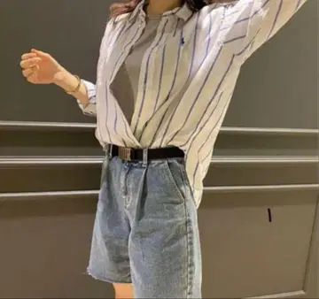 폴로 랄프로렌 린넨 셔츠 오버 사이즈 포니 자수 새상품급