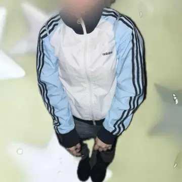 아디다스 나일론 점퍼 스카이블루 위시코어 헤이세이 y2k
