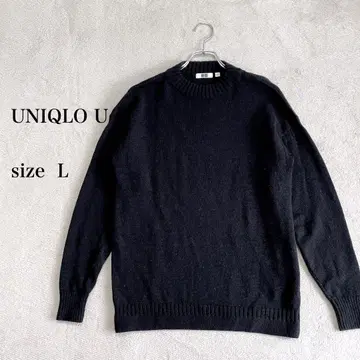 UNIQLO U 블랙 남성용 니트 스웨터 사이즈 L