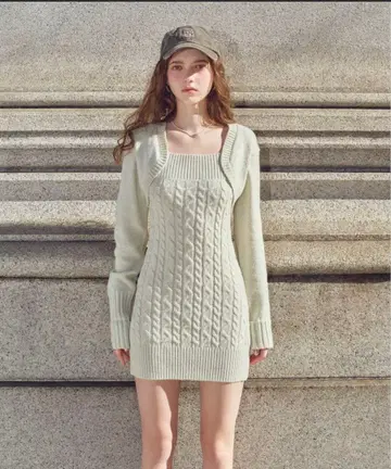 Heather 니트 미니 원피스