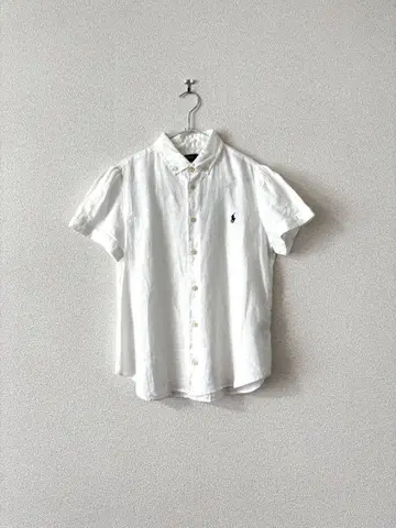 랄프 로렌 최고급 린넨 반팔 셔츠 L