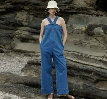 SeaRoomlynn V넥 스트레이트 denim 살로펫 S