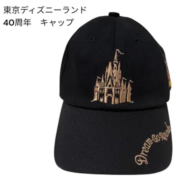 Disney RESORT 40주년 한정판 캡 블랙 디즈니 자수