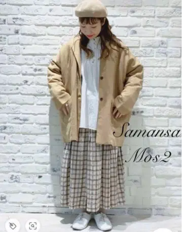새상품 사만사 모스모스 SM2 노카라 와이드 코트 퀼팅