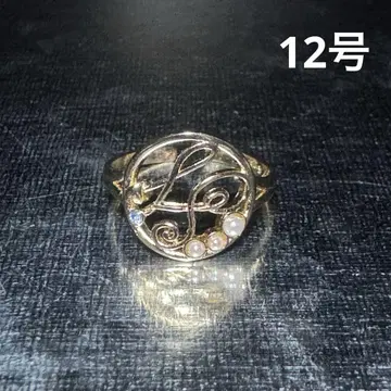 빈티지 패션 반지 골드 12호 오픈링 펄