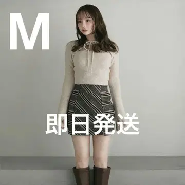 andmary 모니카 체크 미니 스커트