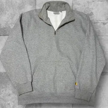 Carhartt 하프 지퍼 맨투맨 트레이닝복 그레이 로고 XL