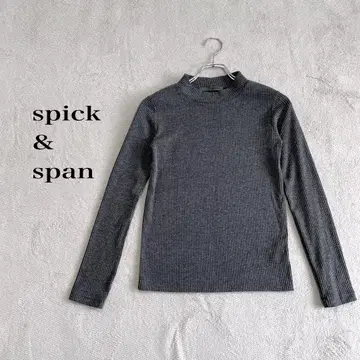 spick & span 리브 하이넥 그레이 긴팔