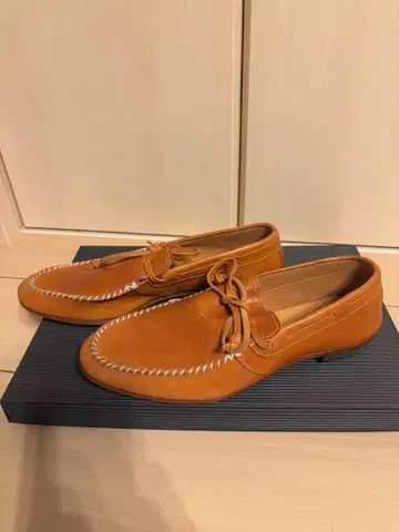 [ 핸드메이드 ] 라이트 브라운 가죽 로퍼 26.5cm