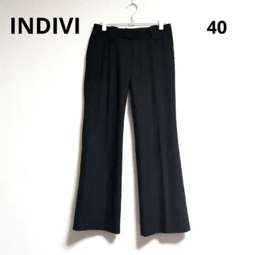 0363 INDIVI 인디비 울 스트레이트 팬츠 캐시미어 혼방 40
