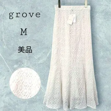 grove 전체 레이스 M 머메이드 스커트 레이스 롱 스커트