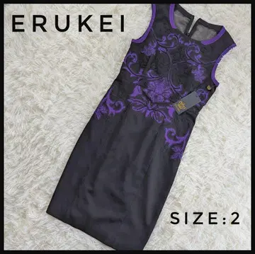 [ 새상품 ] ERUKEI 자수 비즈 드레스 사이즈 2