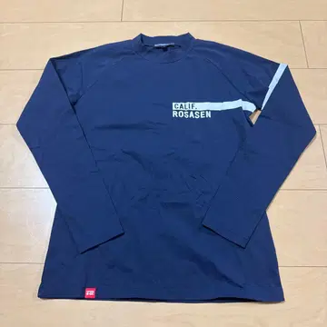 ROSASEN 네이비 긴팔 셔츠 모크넥