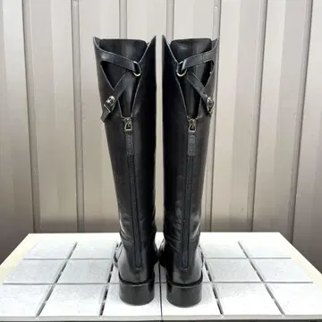 36 SARTORE 싱글 벨트 롱 부츠 블랙 가죽 23