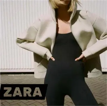 새상품급 자라 ZARA 소프트 네오프렌 이펙트 후드티