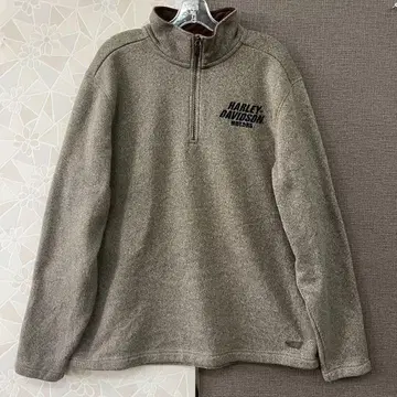 할리데이비슨 플리스 하프 지퍼 XL 그레이 여성용