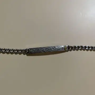 실버 조각 디자인 팔찌 약 18cm