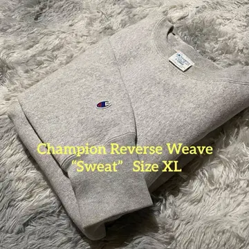 Champion 리버스 위브 청단택 복각 무지 그레이 XL