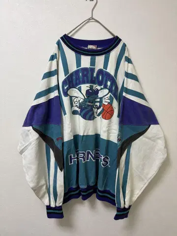 80s 90s NBA Hornets 트레이너 맨투맨 XL