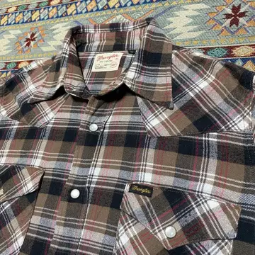 70s Wrangler 랭글러 플란넬 셔츠 복각 택