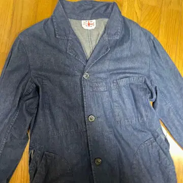 커버올 UK 영국 유니언 잭 잉글랜드 다크 네이비 데님 코트